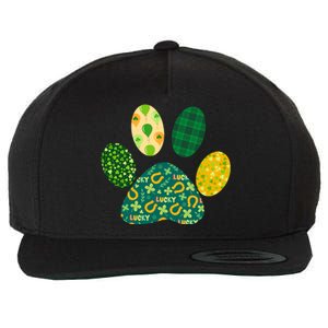 Cute Funny St Patrick's Day Patterns Pet Animal Paw Wool Snapback Cap