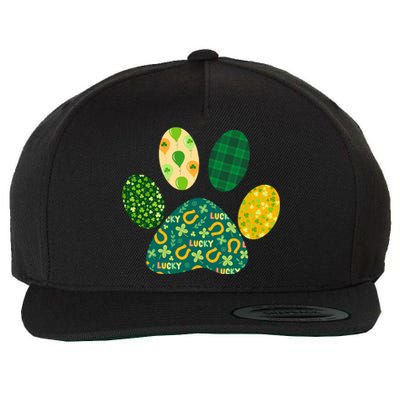 Cute Funny St Patrick's Day Patterns Pet Animal Paw Wool Snapback Cap