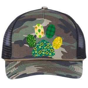 Cute Funny St Patrick's Day Patterns Pet Animal Paw Retro Rope Trucker Hat Cap