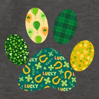 Cute Funny St Patrick's Day Patterns Pet Animal Paw Vector Backpack