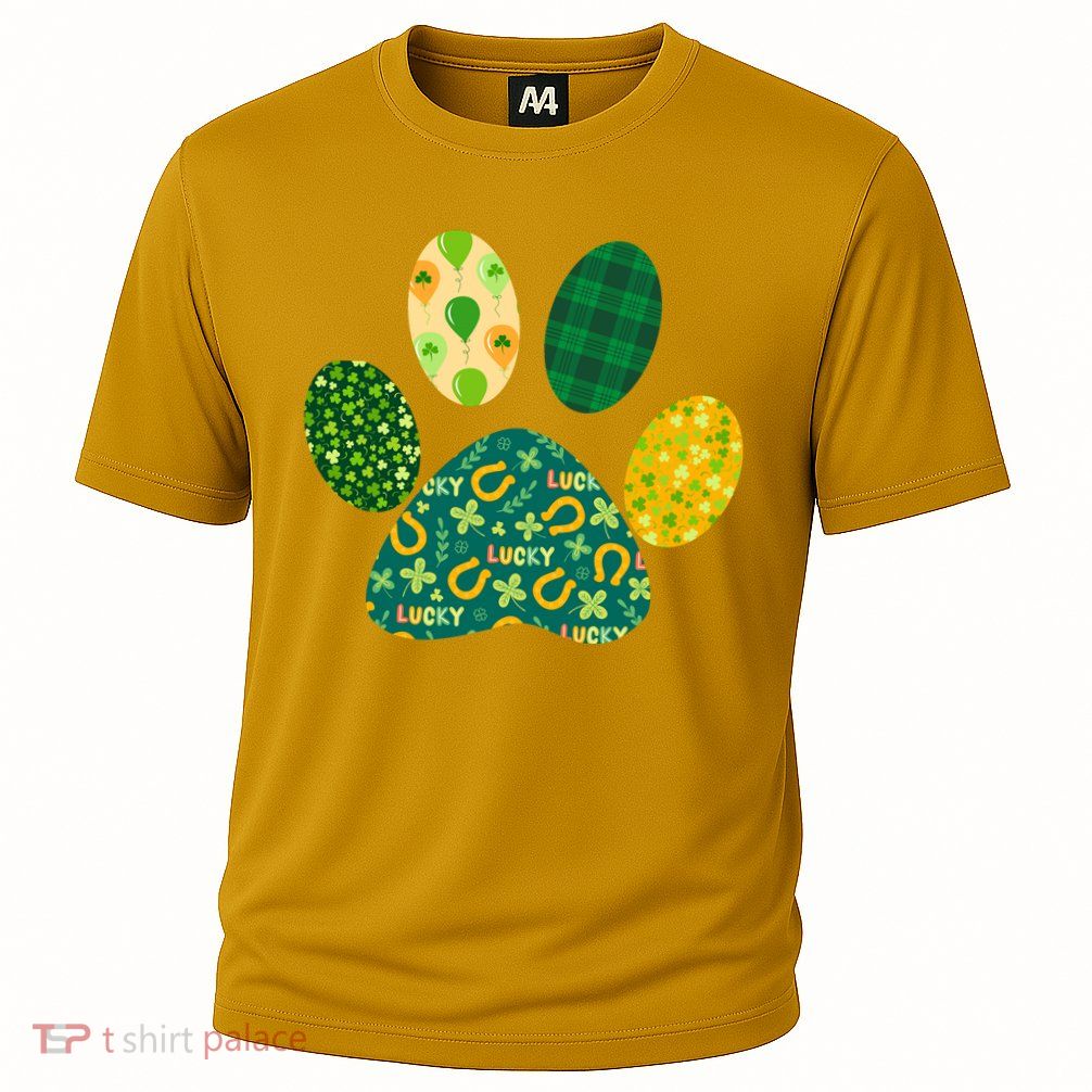 Cute Funny St Patrick's Day Patterns Pet Animal Paw Cooling Performance Crew T-Shirt