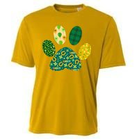 Cute Funny St Patrick's Day Patterns Pet Animal Paw Cooling Performance Crew T-Shirt