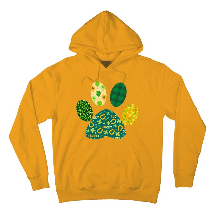 Cute Funny St Patrick's Day Patterns Pet Animal Paw Hoodie