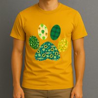 Cute Funny St Patrick's Day Patterns Pet Animal Paw T-Shirt