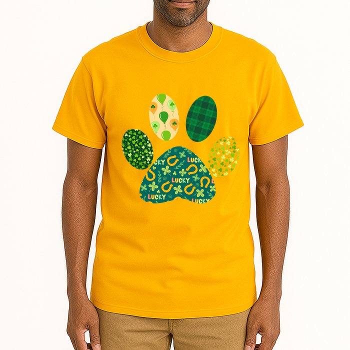 Cute Funny St Patrick's Day Patterns Pet Animal Paw Tall T-Shirt