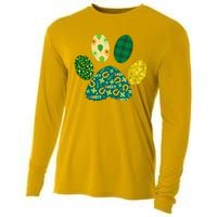 Cute Funny St Patrick's Day Patterns Pet Animal Paw Cooling Performance Long Sleeve Crew