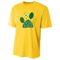 Cute Funny St Patrick's Day Patterns Pet Animal Paw Youth Performance Sprint T-Shirt