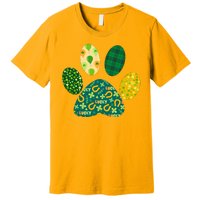 Cute Funny St Patrick's Day Patterns Pet Animal Paw Premium T-Shirt