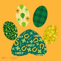 Cute Funny St Patrick's Day Patterns Pet Animal Paw Baby Bodysuit