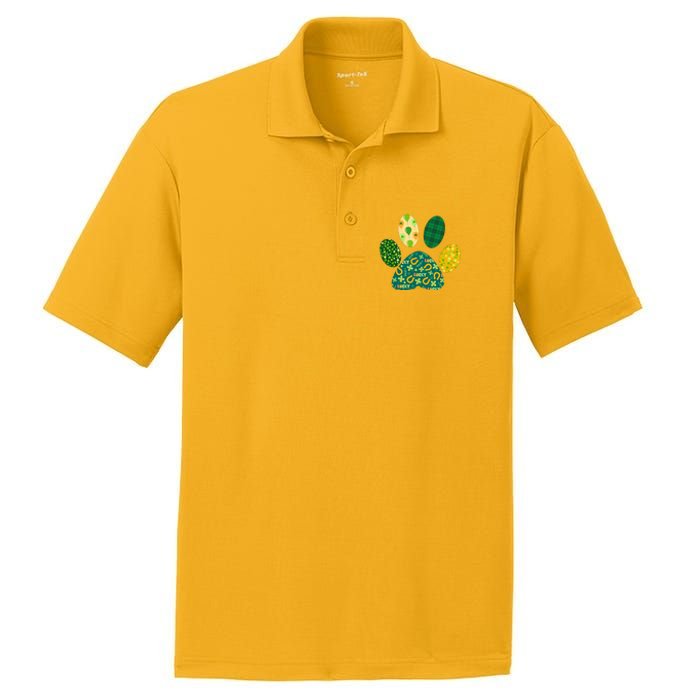 Cute Funny St Patrick's Day Patterns Pet Animal Paw PosiCharge RacerMesh Polo