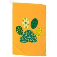 Cute Funny St Patrick's Day Patterns Pet Animal Paw Golf Towel