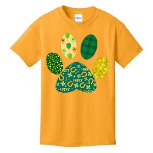 Cute Funny St Patrick's Day Patterns Pet Animal Paw Kids T-Shirt