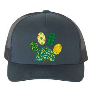 Cute Funny St Patrick's Day Patterns Pet Animal Paw Yupoong Adult 5-Panel Trucker Hat