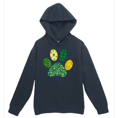 Cute Funny St Patrick's Day Patterns Pet Animal Paw Urban Pullover Hoodie