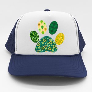 Cute Funny St Patrick's Day Patterns Pet Animal Paw Trucker Hat