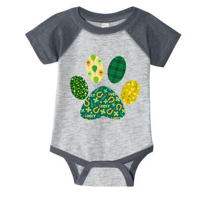 Cute Funny St Patrick's Day Patterns Pet Animal Paw Infant Baby Jersey Bodysuit