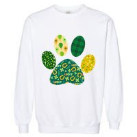 Cute Funny St Patrick's Day Patterns Pet Animal Paw Garment-Dyed Sweatshirt