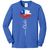 Chile Flag Sunflower Vintage Chileans Lover Taiwan Gift Kids Long Sleeve Shirt