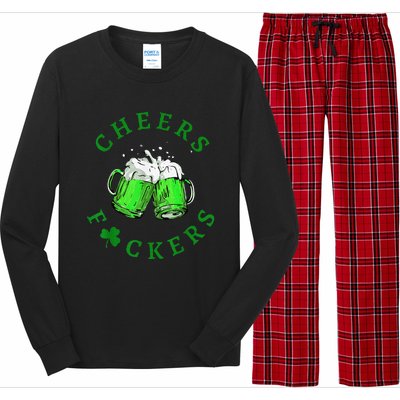 Cheers Fuckers St Patricks Day Beer Drinking Long Sleeve Pajama Set