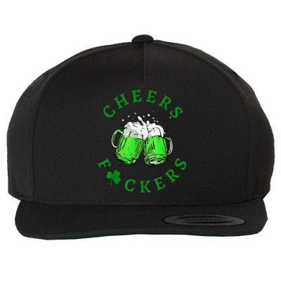 Cheers Fuckers St Patricks Day Beer Drinking Wool Snapback Cap