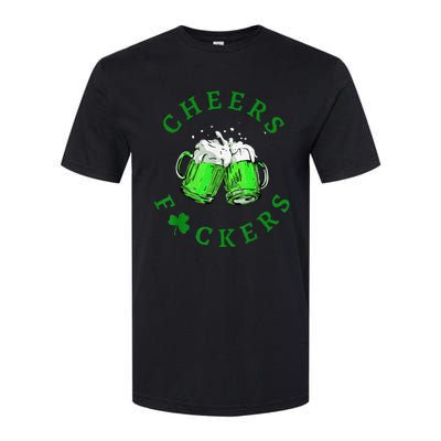 Cheers Fuckers St Patricks Day Beer Drinking Softstyle® CVC T-Shirt