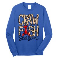 Craw Fish Season Leopard Print Love Crawfish Tee Cute Gift Long Sleeve Shirt