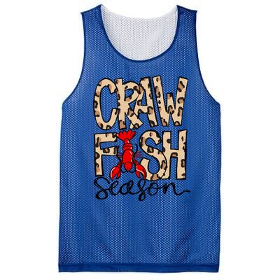 Craw Fish Season Leopard Print Love Crawfish Tee Cute Gift Mesh Reversible Basketball Jersey Tank