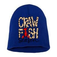 Craw Fish Season Leopard Print Love Crawfish Tee Cute Gift Short Acrylic Beanie