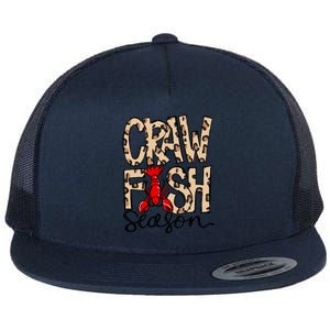 Craw Fish Season Leopard Print Love Crawfish Tee Cute Gift Flat Bill Trucker Hat