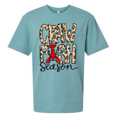 Craw Fish Season Leopard Print Love Crawfish Tee Cute Gift Sueded Cloud Jersey T-Shirt