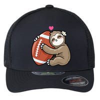 Cute Football Sloth Love American Football Flexfit Unipanel Trucker Cap