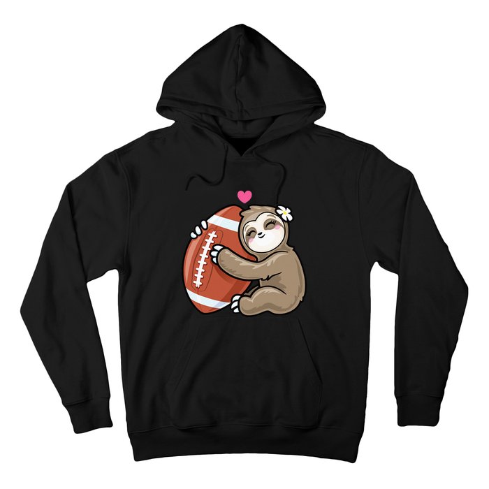 Cute Football Sloth Love American Football Hoodie