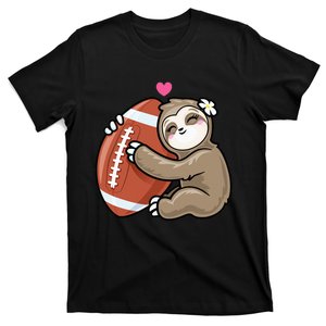 Cute Football Sloth Love American Football T-Shirt