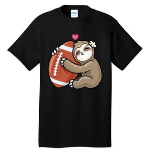 Cute Football Sloth Love American Football Tall T-Shirt