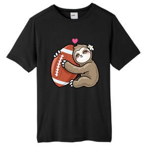 Cute Football Sloth Love American Football Tall Fusion ChromaSoft Performance T-Shirt