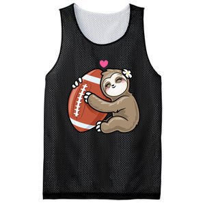 Cute Football Sloth Love American Football Mesh Reversible Basketball Jersey Tank