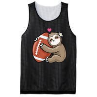 Cute Football Sloth Love American Football Mesh Reversible Basketball Jersey Tank