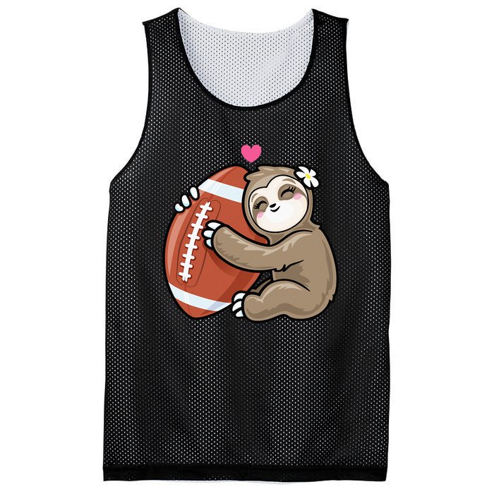 Cute Football Sloth Love American Football Mesh Reversible Basketball Jersey Tank