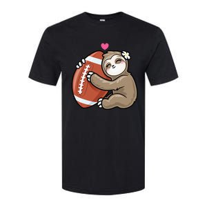 Cute Football Sloth Love American Football Softstyle CVC T-Shirt