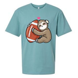 Cute Football Sloth Love American Football Sueded Cloud Jersey T-Shirt