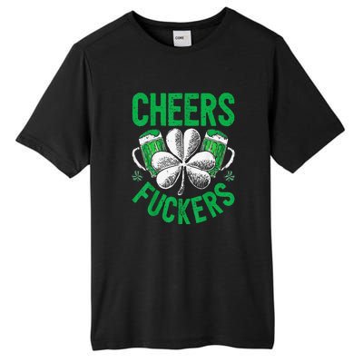 Cheers Fuckers St Patricks Day Beer Drinking Tall Fusion ChromaSoft Performance T-Shirt