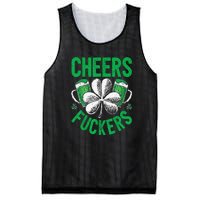 Cheers Fuckers St Patricks Day Beer Drinking Mesh Reversible Basketball Jersey Tank