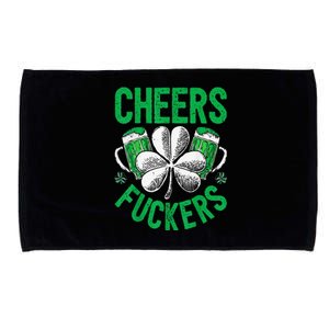 Cheers Fuckers St Patricks Day Beer Drinking Microfiber Hand Towel