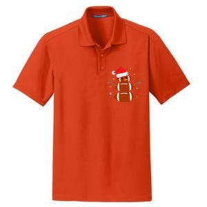 Christmas Football Snowman Football Christmas  Dry Zone Grid Polo