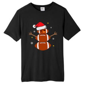 Christmas Football Snowman Football Christmas  Tall Fusion ChromaSoft Performance T-Shirt