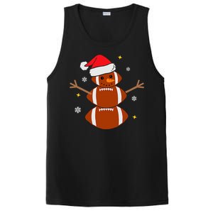 Christmas Football Snowman Football Christmas  PosiCharge Competitor Tank