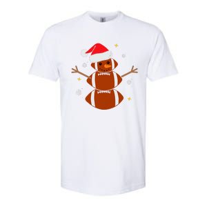 Christmas Football Snowman Football Christmas  Softstyle CVC T-Shirt