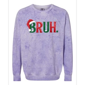 Christmas Funny Saying Bruh Meme Matching Xmas Gift Colorblast Crewneck Sweatshirt