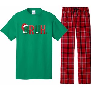 Christmas Funny Saying Bruh Meme Matching Xmas Gift Pajama Set