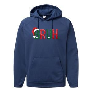 Christmas Funny Saying Bruh Meme Matching Xmas Gift Performance Fleece Hoodie